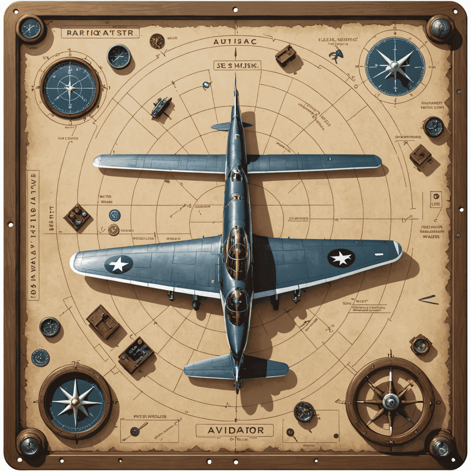 An illustration of an Aviator game board with pieces set up, showcasing the starting positions and key areas of the board