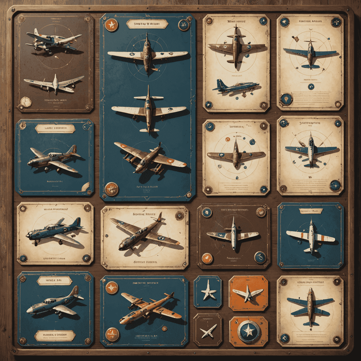 Multiple Aviator game boards with unique layouts and special cards, showcasing different game variants